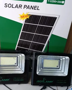 JSOT 100+100W Dual Solar Flood Light – Outdoor LED Security Light