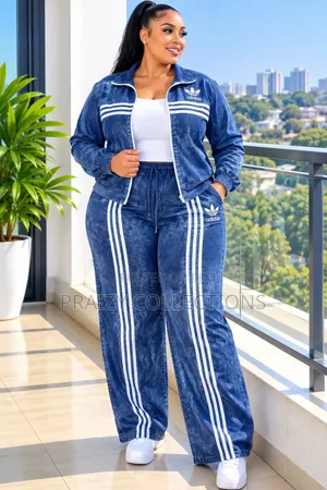 3pc Quality ADIDAS Denim Ladies' Trouser Set