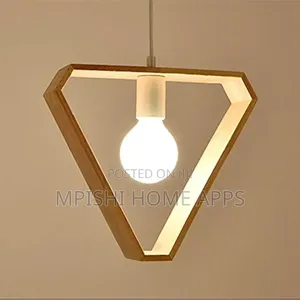 Triangular Wooden Pendant Lamp