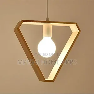 Triangular Wooden Pendant Lamp