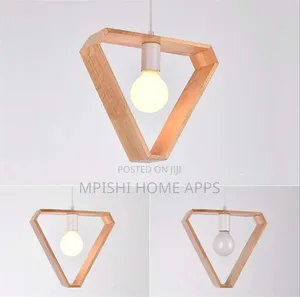 Triangular Wooden Pendant Lamp