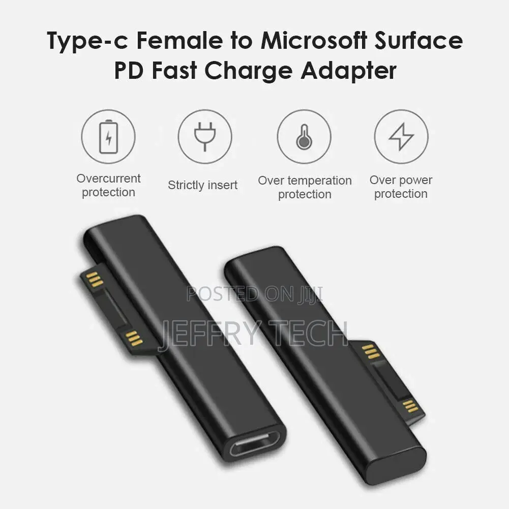 USB Type C PD Converter Charger Adapter for Surface Pro 3/4/ 5/ 6 /7 /