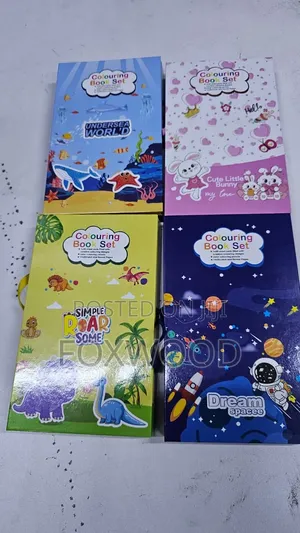 60 Pages Colour Book With 8 Coloring Pencils