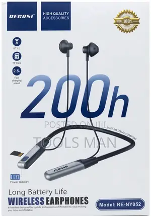 Recrsi RE-NY052 Wireless Neckband Earphones Bluetooth 5.3