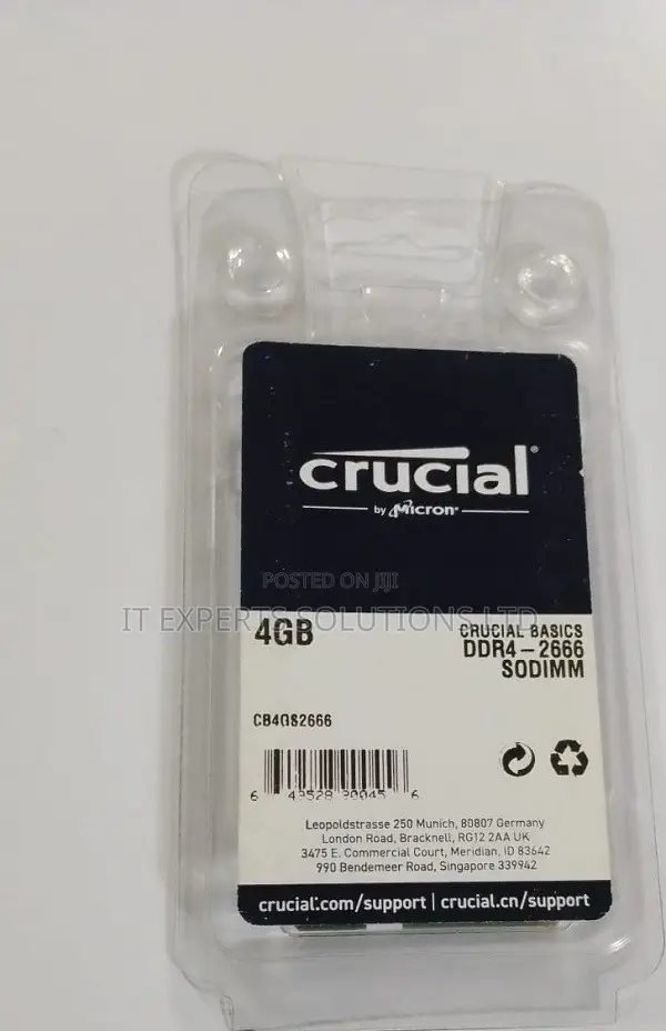4gb Ram Crucial Laptop Ram Ddr4 4gb 2666mhz