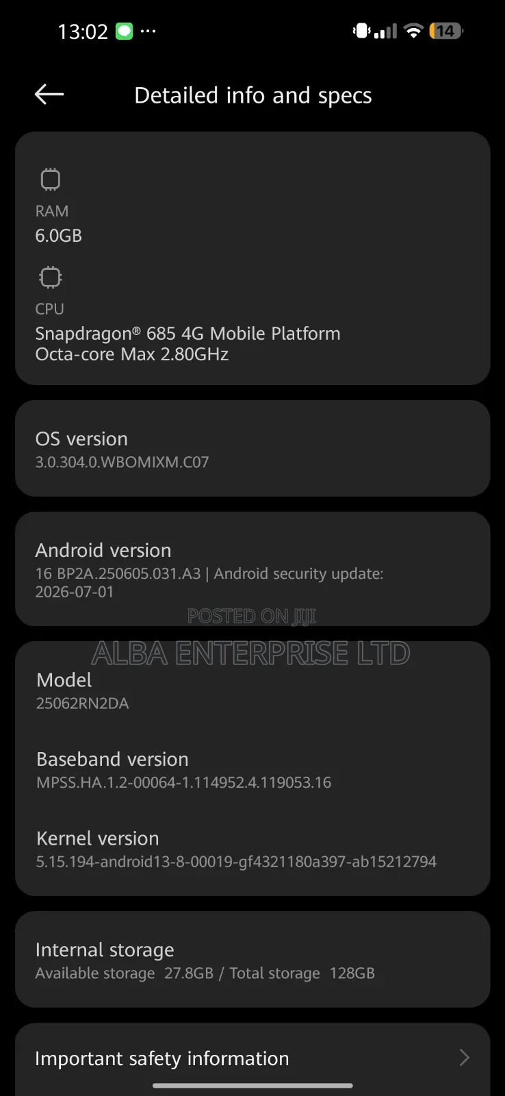 Xiaomi 15 256 GB Black