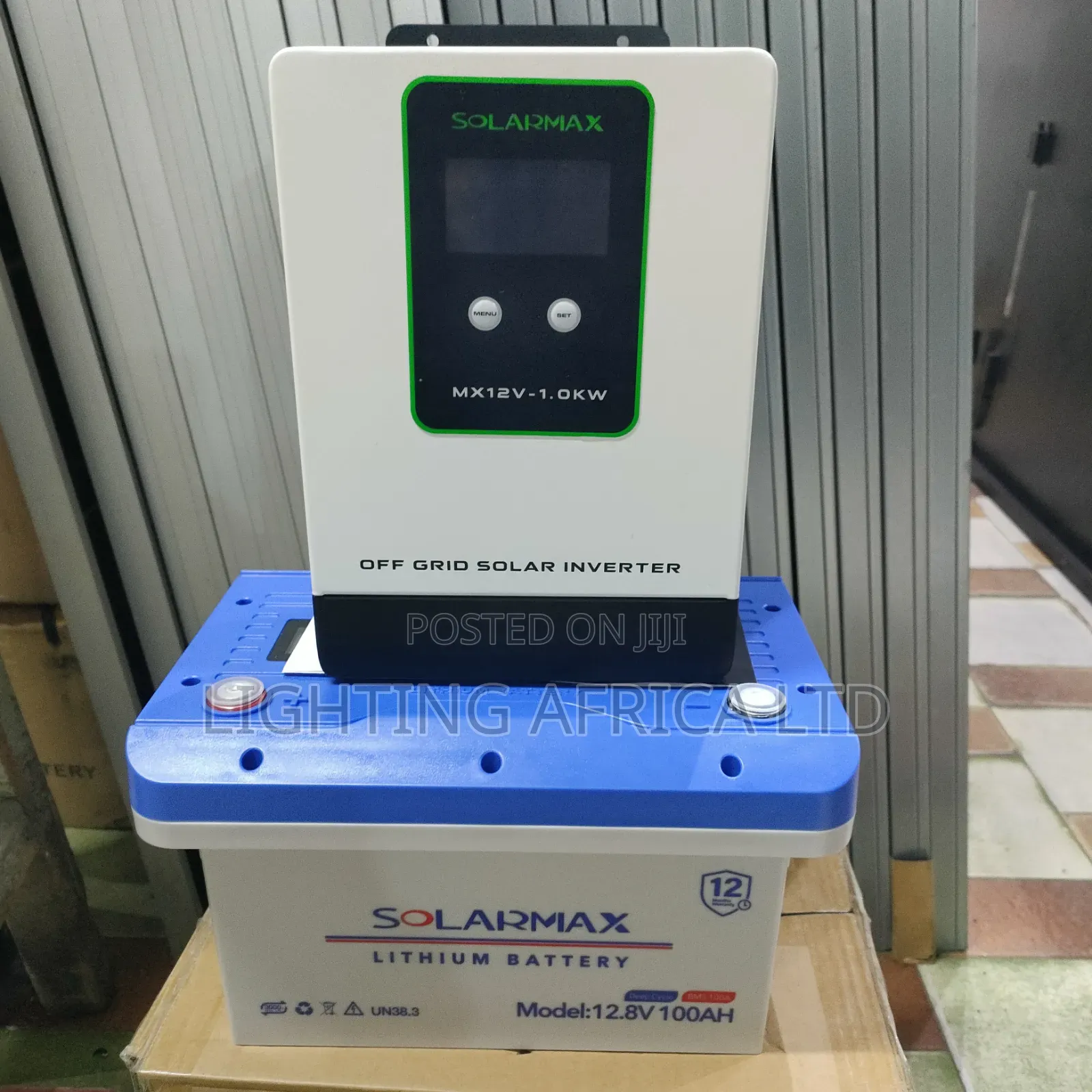 Solarmax 100Ah - 12v Lithium Battery 1kva Solarmax Hybrid Inverter