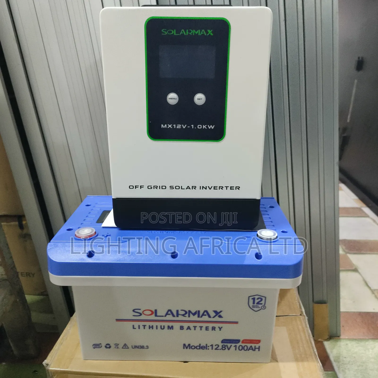 Solarmax 100Ah - 12v Lithium Battery 1kva Solarmax Hybrid Inverter