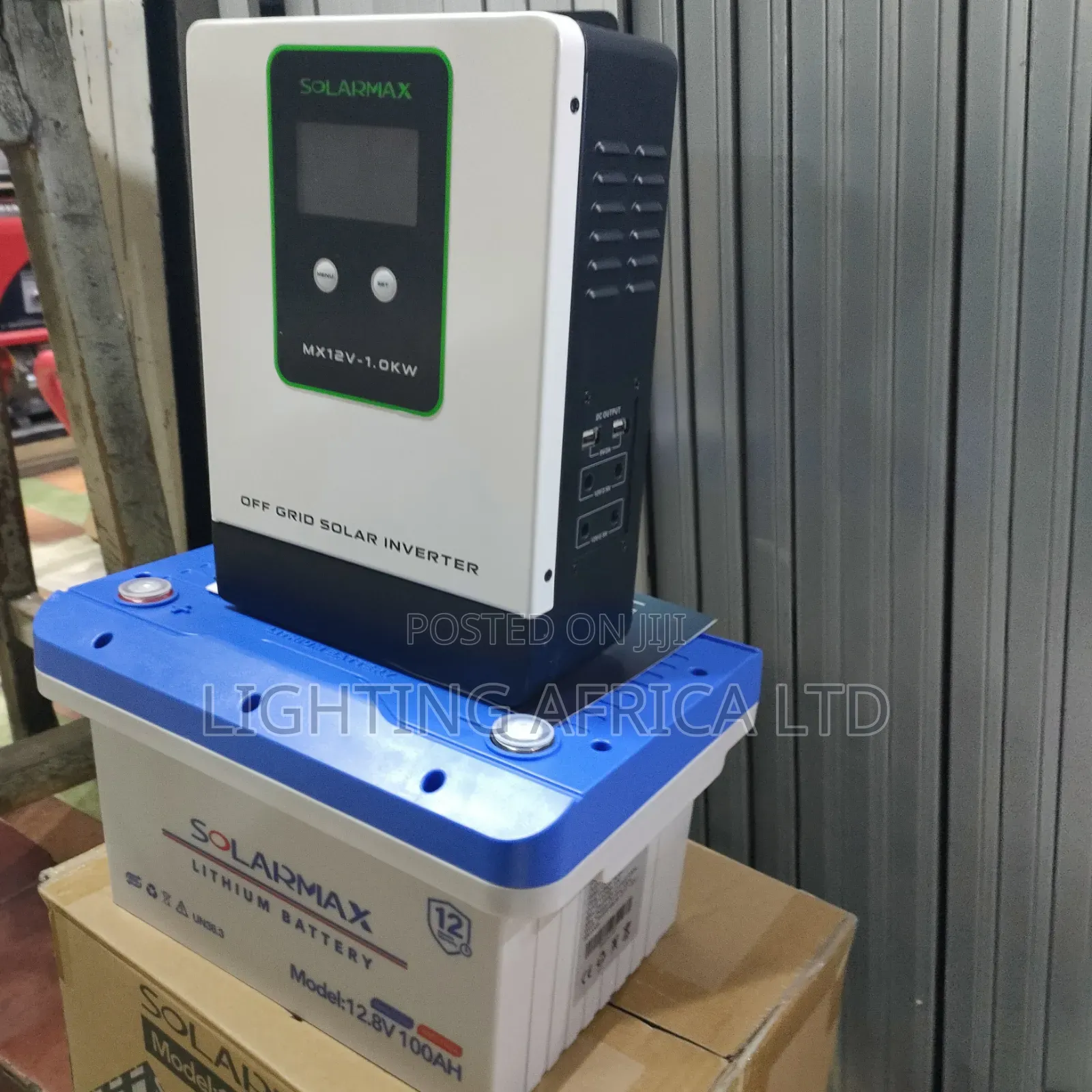 Solarmax 100Ah - 12v Lithium Battery 1kva Solarmax Hybrid Inverter