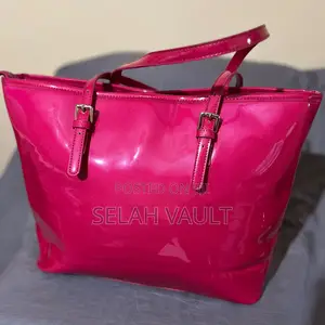 Elegant Pink Glossy Tote Handbag