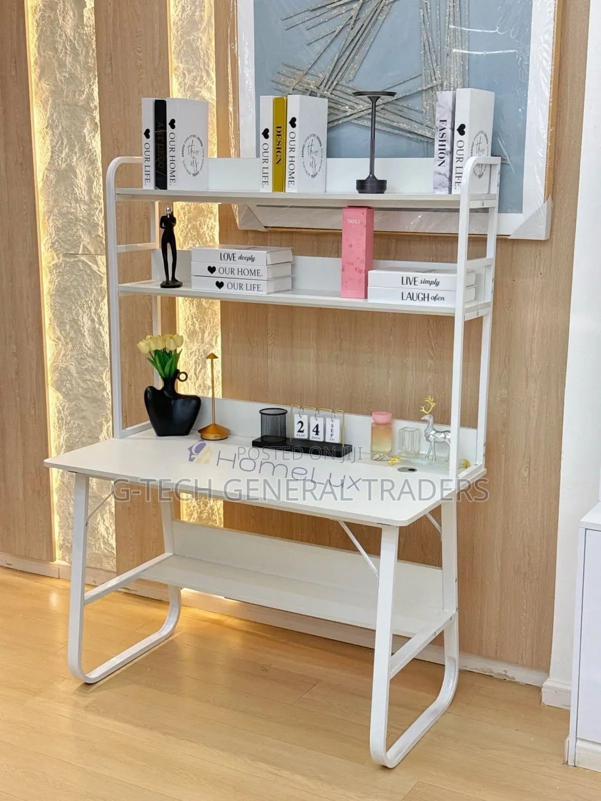 Executive Study Desk Office Table With Book Shelf Combined