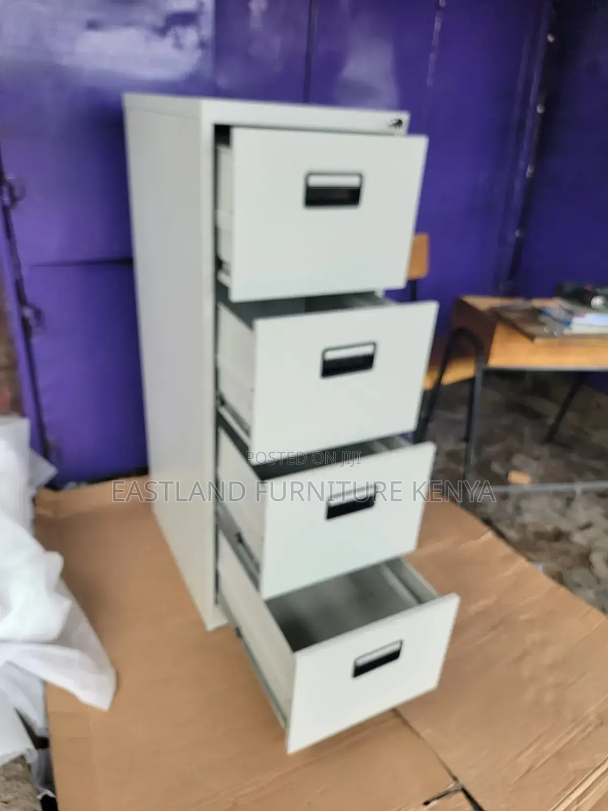Vertical Metal Filing Cabinet - 4 Drawer