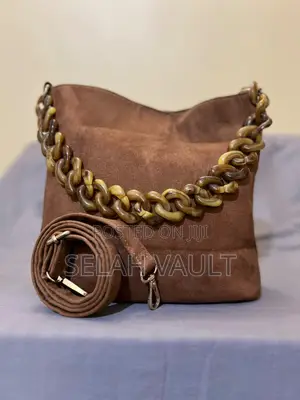 Brown Suede Tote Bag