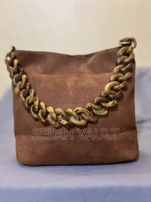 Brown Suede Tote Bag