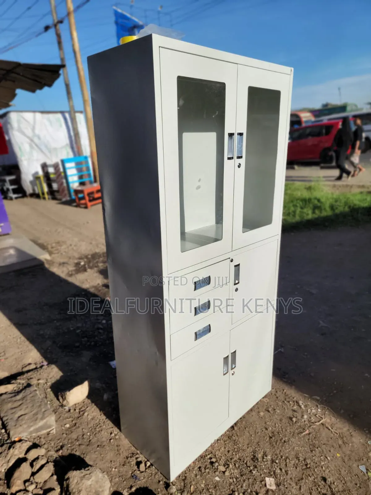 Heavy Duty Metal Office Cabinet - Lockable