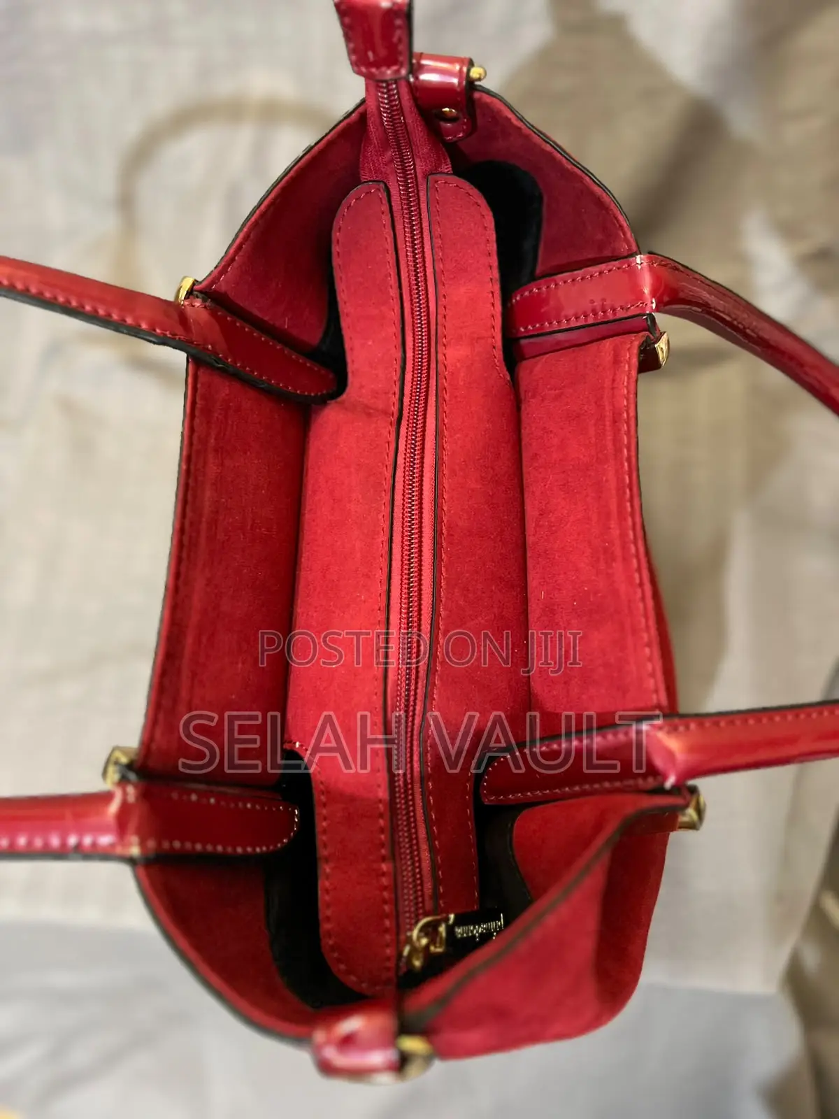 Elegant Burgundy Suede Tote Handbag With Detachable Shoulder Strap