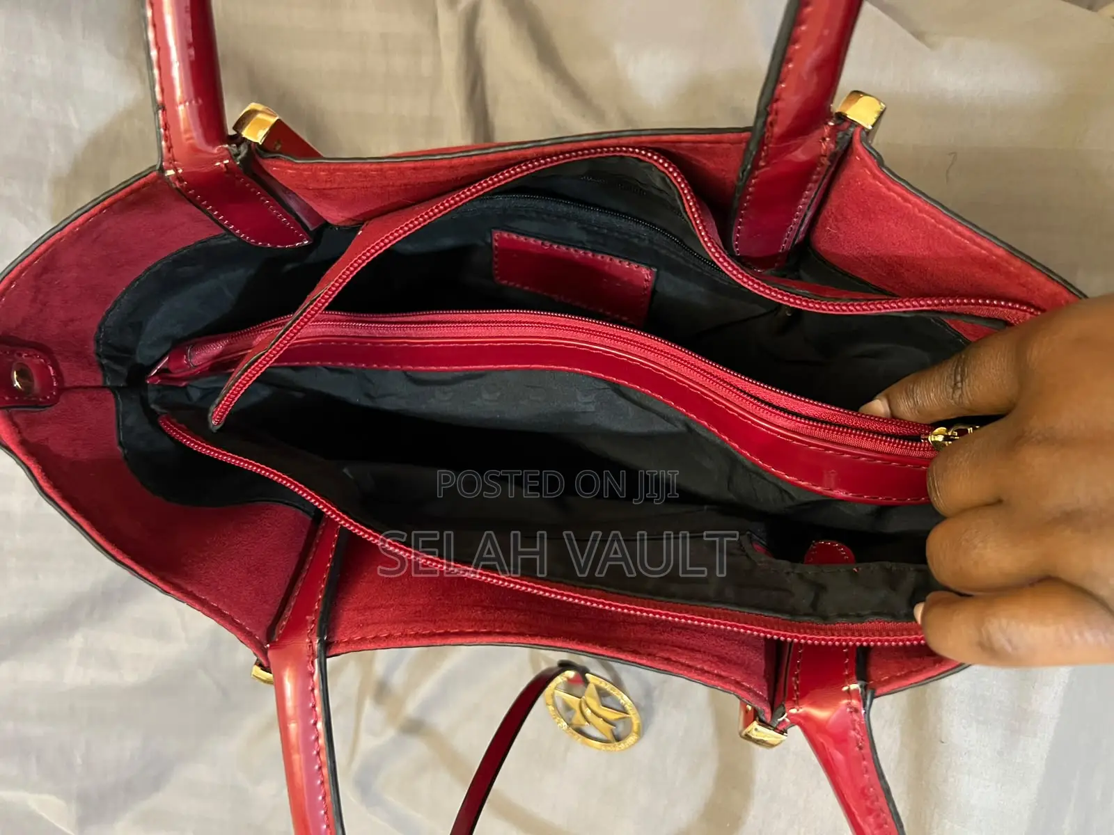 Elegant Burgundy Suede Tote Handbag With Detachable Shoulder Strap