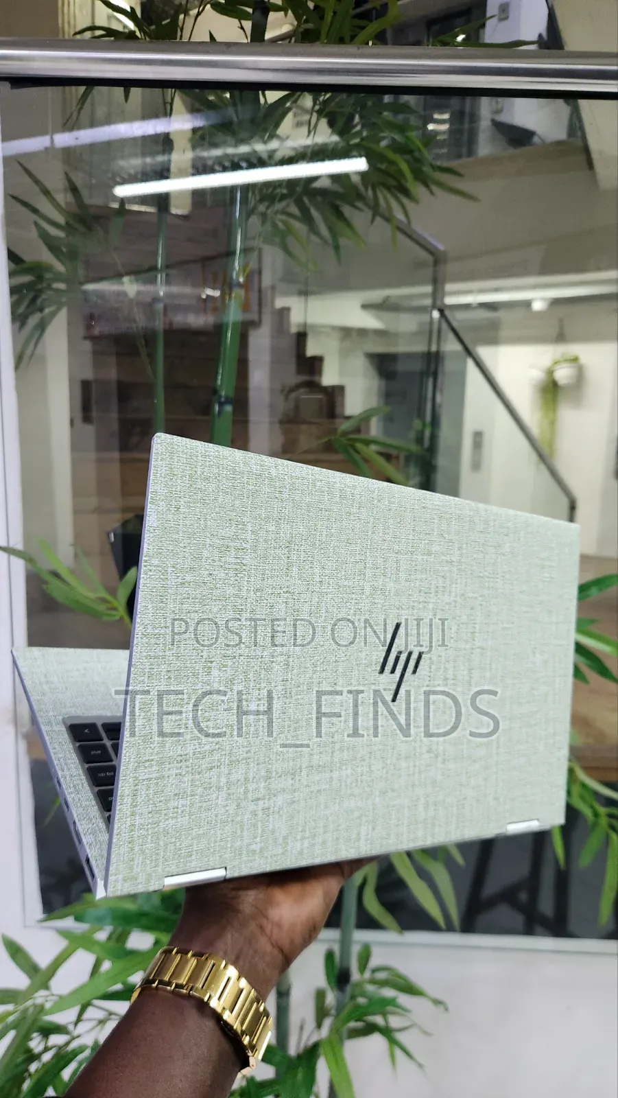 Custom Green Textured Laptop Skin