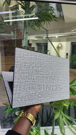 Gray Textured Fabric Customized Laptop Skin