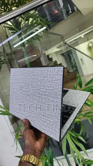 Gray Textured Fabric Customized Laptop Skin