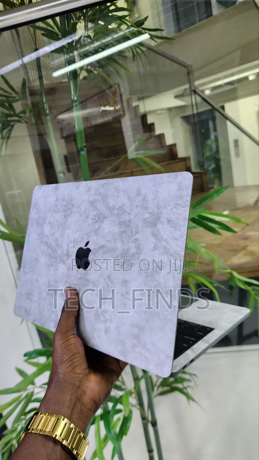 Light Gray Textured Concrete-Style Laptop Skin