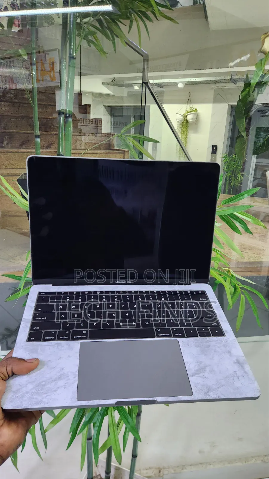 Light Gray Textured Concrete-Style Laptop Skin