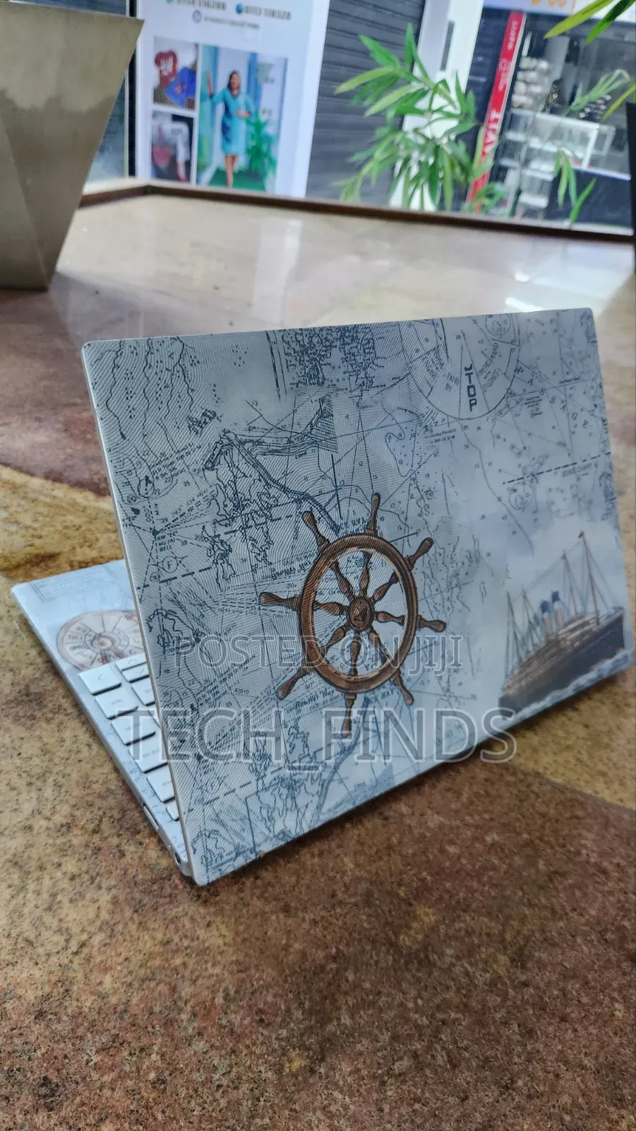 Nautical-Themed Customized Laptop Skin