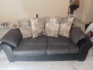 5 Seater Black Sofa Set