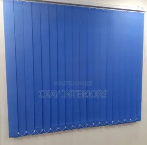 Blue and Black Easy to Operate Vertical Blinds