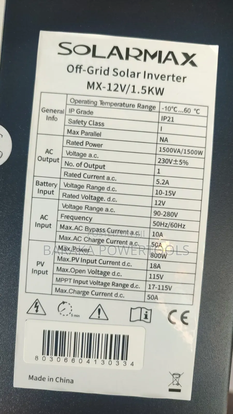 1.5kw 12v Off Grid Inverter
