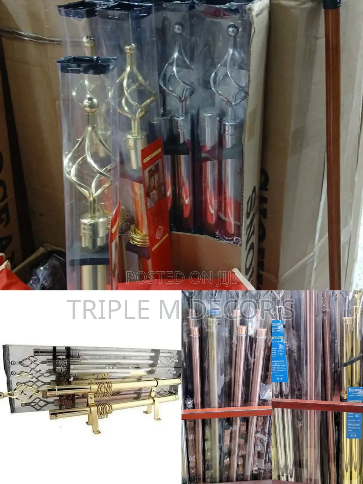 3m Double Curtain Rod Complete Set