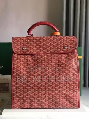Red Goyard Saint Léger Soft Briefcase Backpack