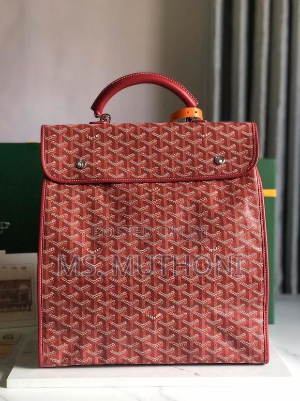 Red Goyard Saint Léger Soft Briefcase Backpack - main view