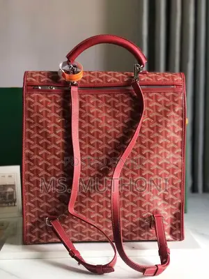 Red Goyard Saint Léger Soft Briefcase Backpack