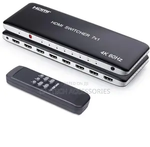 60Hz HDMI Switcher 7x1 With IR Remote Control