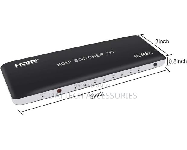 60Hz HDMI Switcher 7x1 With IR Remote Control - thumbnail 2