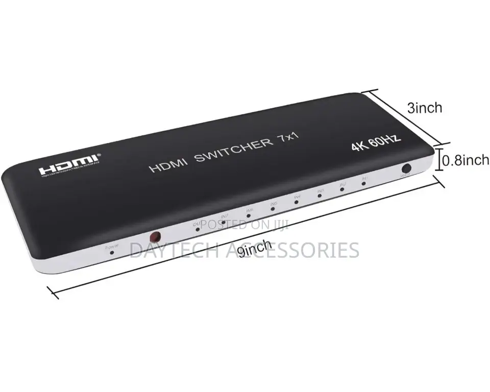 60Hz HDMI Switcher 7x1 With IR Remote Control