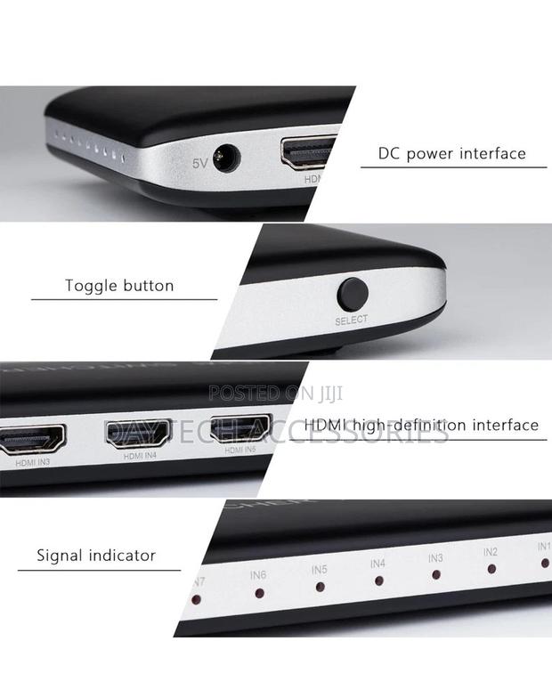 60Hz HDMI Switcher 7x1 With IR Remote Control - thumbnail 4