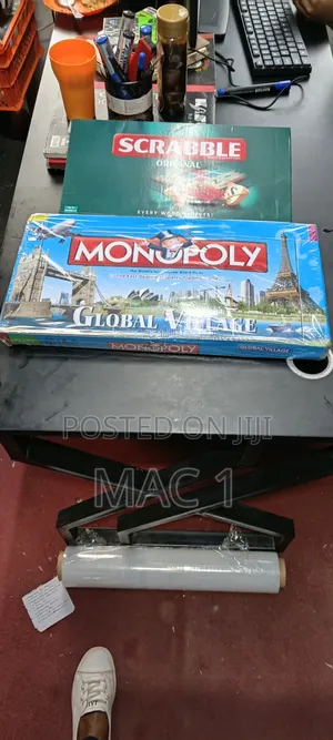 Scrabble Original and Monopoly Global Village Board Game