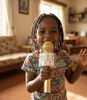 Kids Rechargeable Bluetooth Karaoke Mic With Led Lights