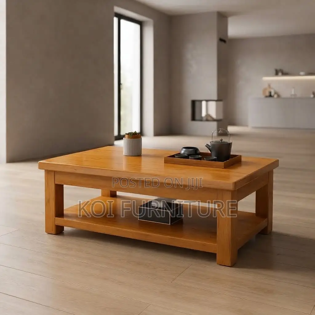 Coffee Table; Home Office Executive Modern Coffee Table With Storage