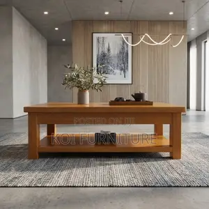 Coffee Table; Home Office Executive Modern Coffee Table With Storage
