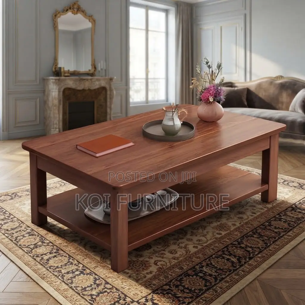 Coffee Table; Home Office Executive Modern Coffee Table With Storage