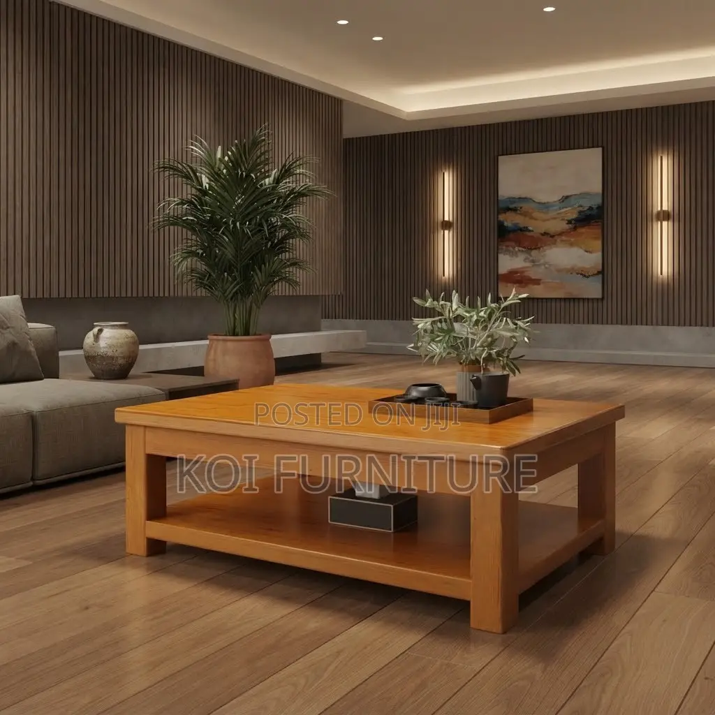 Coffee Table; Home Office Executive Modern Coffee Table With Storage