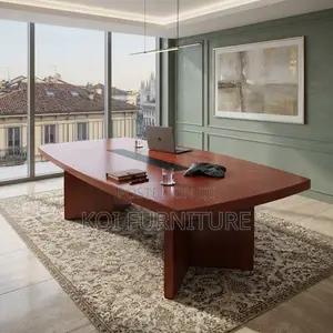 Boardroom Table; 2.4 Meters Mahogany Executive Brown Boardroom Table