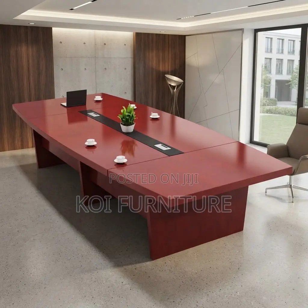 Boardroom Table; 2.4 Meters Mahogany Executive Brown Boardroom Table