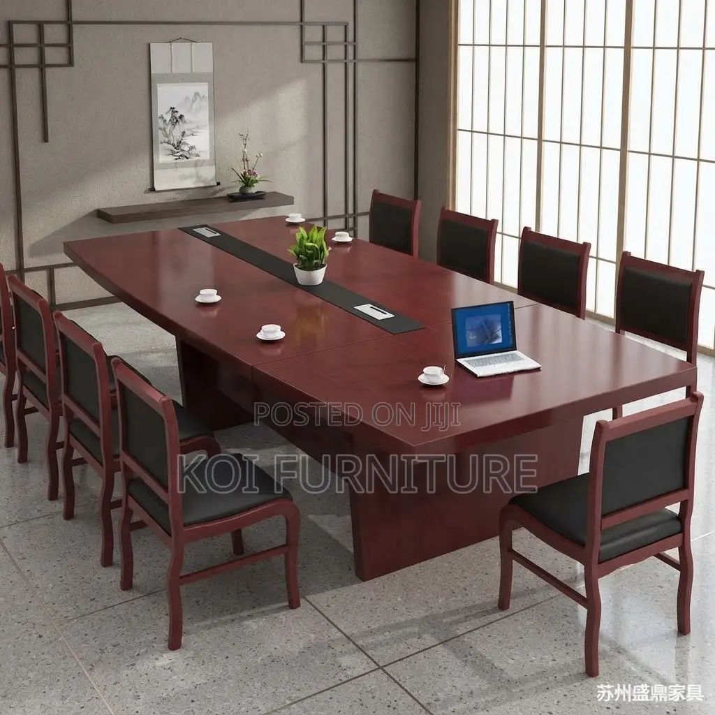 Boardroom Table; 2.4 Meters Mahogany Executive Brown Boardroom Table