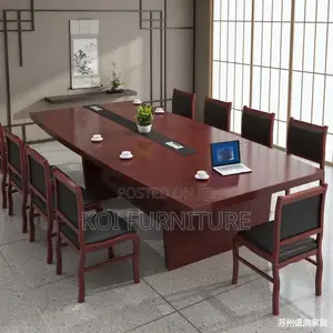 Boardroom Table; 2.4 Meters Mahogany Executive Brown Boardroom Table