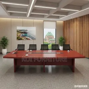 Boardroom Table; 2.4 Meters Mahogany Executive Brown Boardroom Table