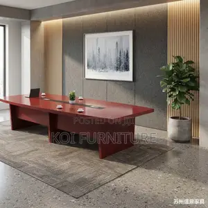 Boardroom Table; 2.4 Meters Mahogany Executive Brown Boardroom Table
